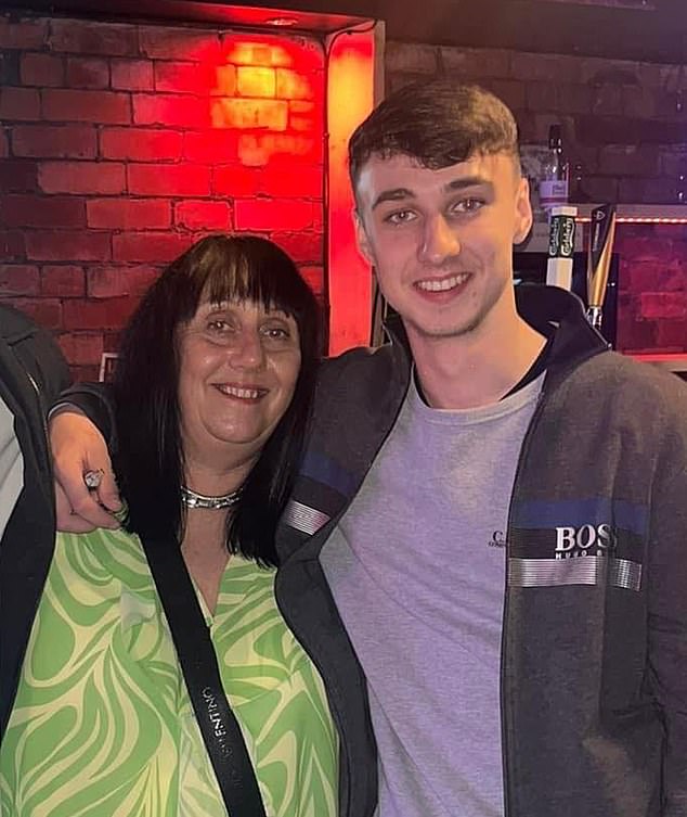 Apprentice bricklayer Jay Slater, 19, pictured here with his mother Debbie Duncan, was last heard from at 8.50am on Monday