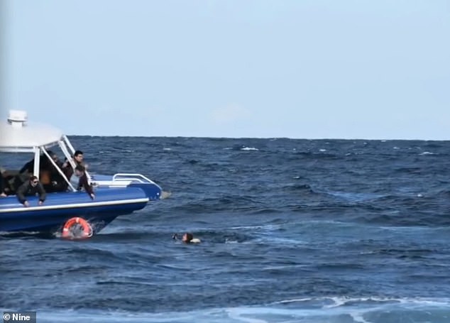 A Gatton woman has been rescued after falling overboard from a Kokomo Cruises ship off the coast of Queensland