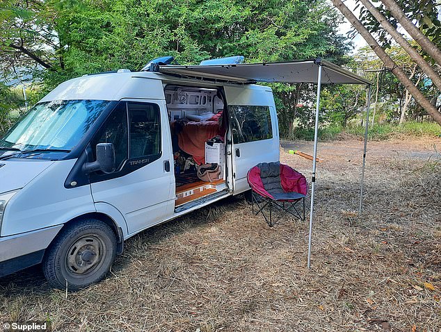 The van still has no kitchen, shower or running water, but she wants to expand and insulate the interior.  Currently she has a bed, storage space, small refrigerator, fan and sunroof