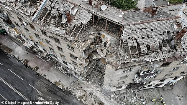 The incident comes on the same day Russian bombs destroyed a residential block in Kharkiv, killing at least one person and wounding 10 on Sunday.