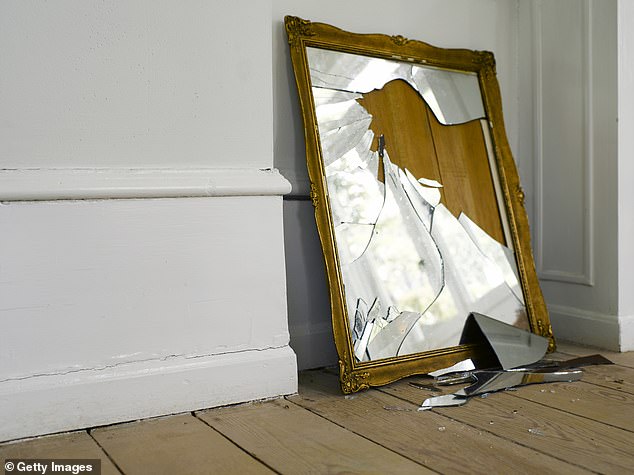 Seven years of bad luck for anyone vain enough to order a mirror, says Mr. B., citing the sarcastic 