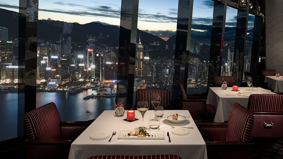 Magnificent view: Harriet dines at Tin Lung Heen restaurant on floor 102