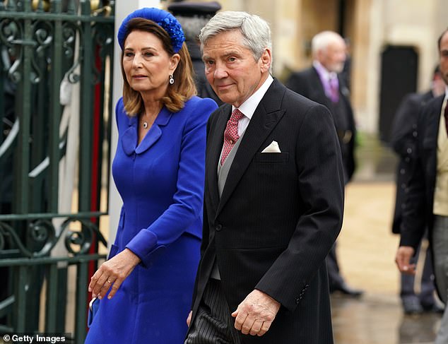 Carole and Michael Middleton at the King's coronation last year.  Their support for William and Kate encouraged the prince to resume his royal duties