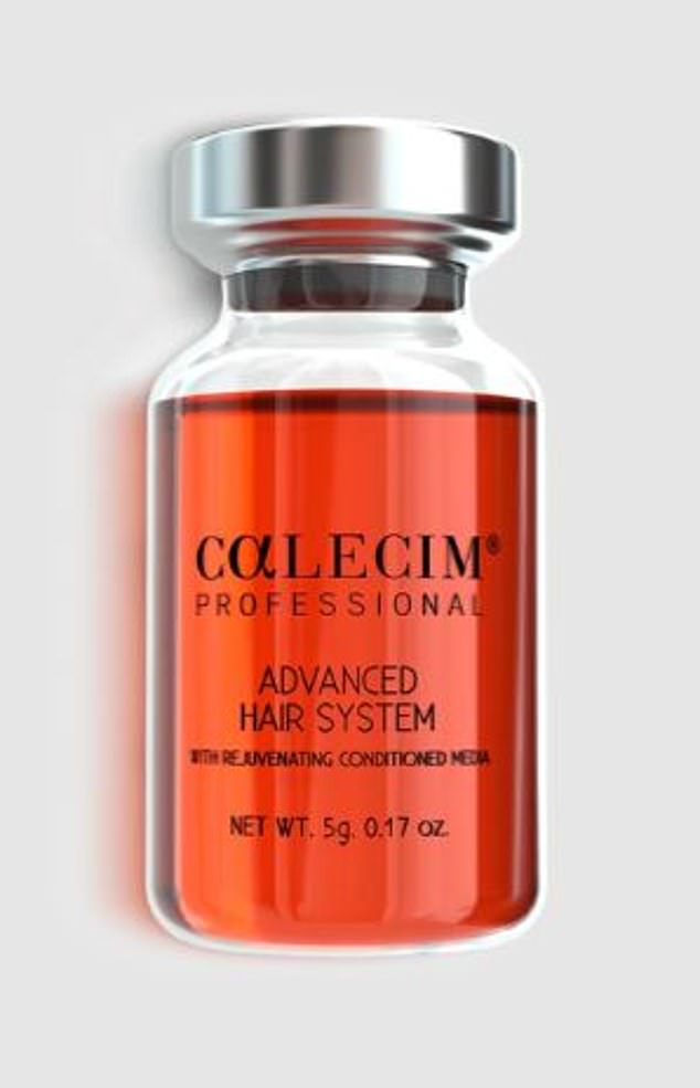 She recommends Calecim Advanced Hair System – a stem cell serum