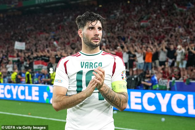 Szoboszlai was pictured wearing a Varga shirt at full-time after Hungary won 1-0 against Scotland