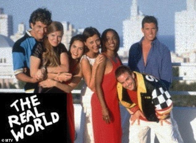 The cover photo for season 5 of The Real World Miami, which Becker turned to as a joke