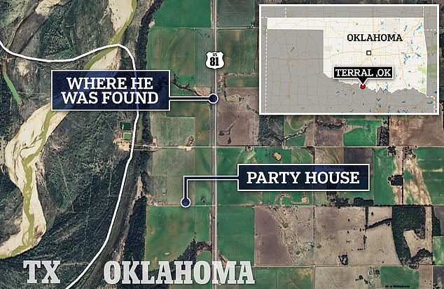 Presgrove's body was found about a mile north of the highway from the block where the party was held