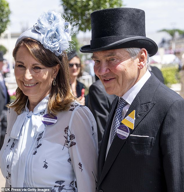 Carole Middleton pictured with her husband Michael as they attended day two of this year's Royal Ascot earlier this week