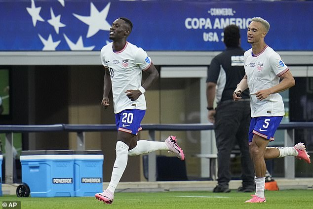 Folarin Balogun (20) scored his fourth goal for the United States since joining last year