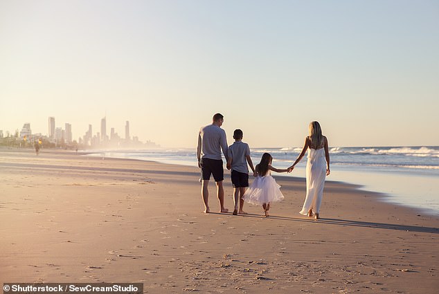 Aussies can book one-way tickets from the Gold Coast (pictured) and Sydney from just $109 as part of Qantas' one million seat sale