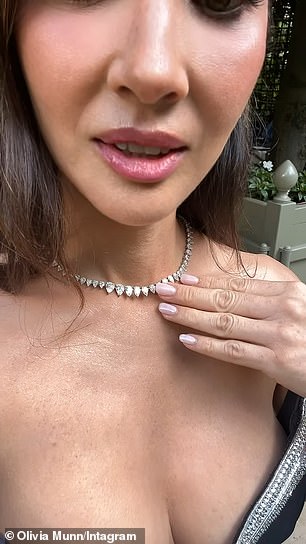 In her social media caption to her 2.9 million followers, Munn revealed: 'My necklace had a plus one for Vogue World