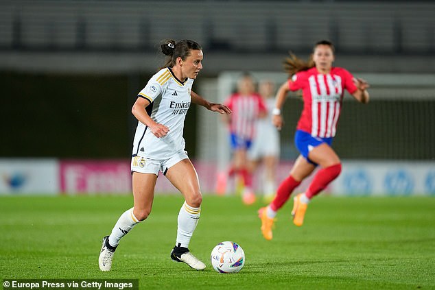 The 29-year-old Matildas star (pictured left, playing for Real last month) revealed the sad news in an Instagram post, saying she 'never could have dreamed' of playing for the famous side.