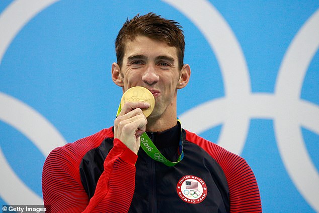 Michael Phelps (pictured) said he would watch Campbell's sled 'every day' to get motivated when he was swimming in Paris