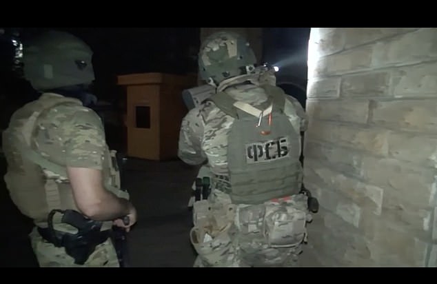 Members of Russia's domestic security service FSB were spotted last night during the anti-terrorist operation in Dagestan