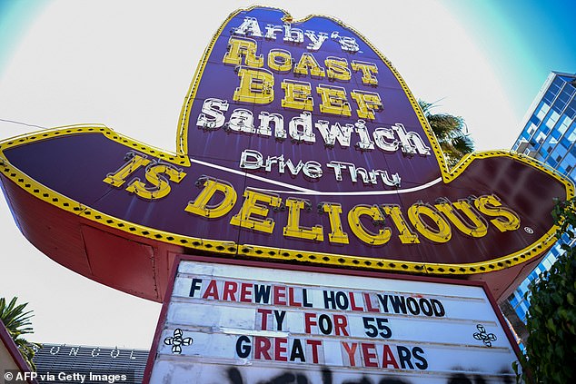 Arby's Roast Beef, a fixture on Sunset Boulevard in Hollywood for 55 years