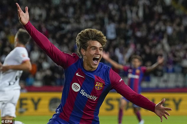 The 18-year-old scored with his second touch on his senior debut against Athletic Bilbao