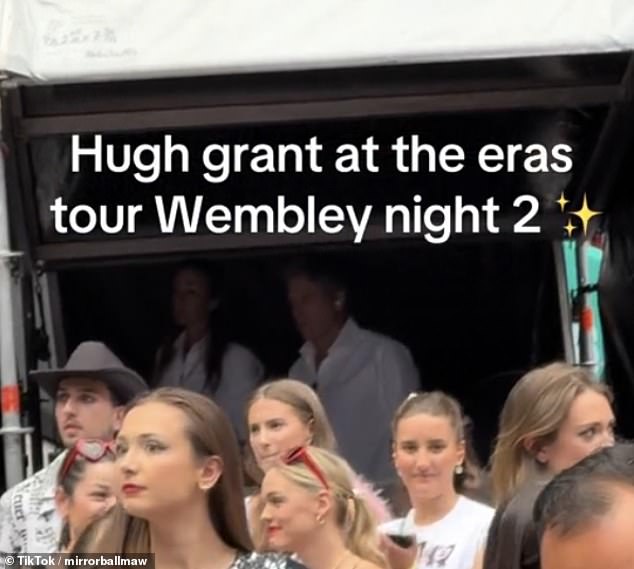 Fans took to TikTok to post their surprising sightings of the Notting Hill actor attending the show with his eight-year-old daughter