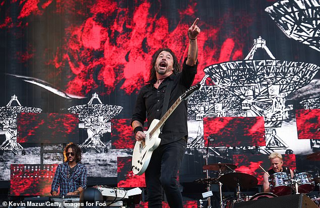 The Foo Fighters have participated in more than ten worldwide tours to date, compared to Swift's six tours.  In the photo: Grohl performed in London last week