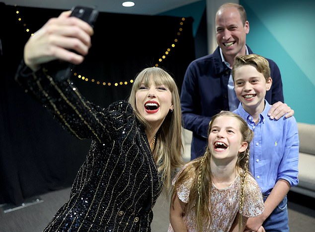The Prince and Princess of Wales posted the selfie (photo) to their Instagram the next morning with the caption: 'Thank you Taylor Swift for an amazing evening!'