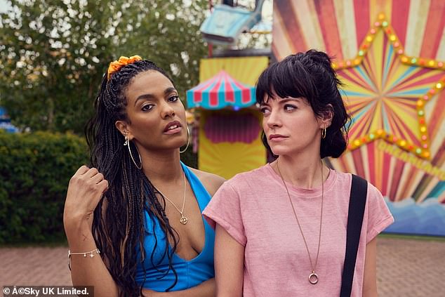 The Smile singer, 39, appeared in the six-part Sky comedy-drama Dreamland (pictured) last year, sharing a steamy scene with her co-star Kiell Smith-Bynoe
