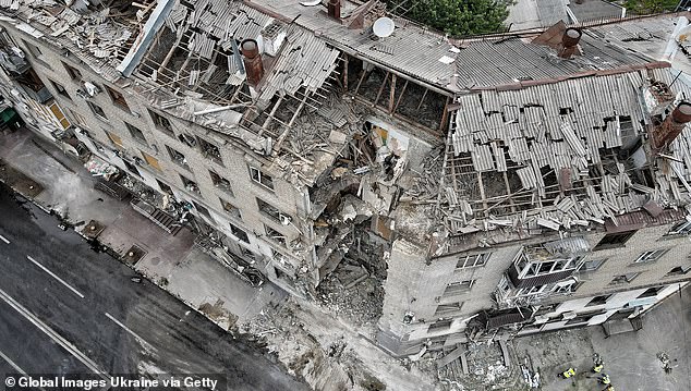The incident took place on the same day that Russian bombs destroyed a residential block in Kharkiv, killing at least one person and wounding 10 on Sunday.