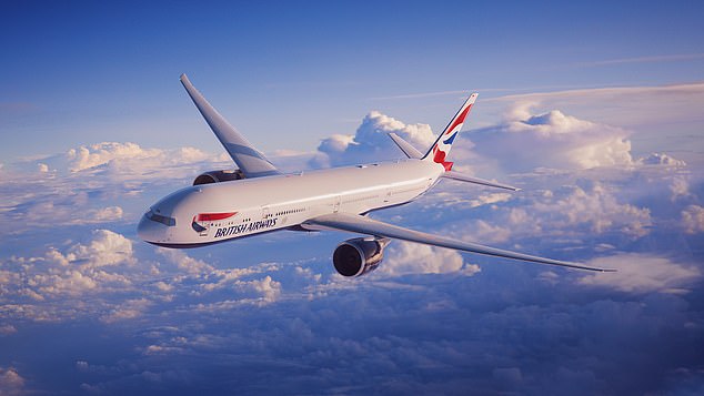 BA also takes home the crown as the world's most family-friendly airline, after finishing 10th in this category last year.  Above - one of the airline's Boeing 777s