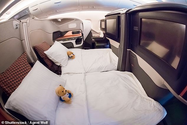Singapore Airlines ranks second and takes top honors in the rankings of the world's best cabin crew.  Above: A Singapore Airlines business class cabin