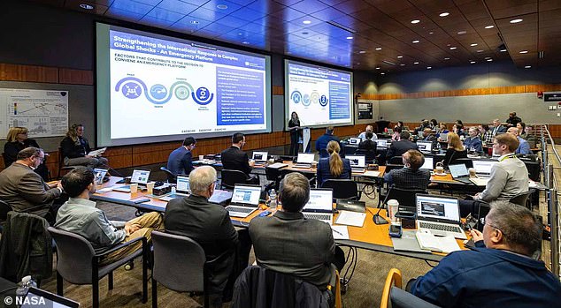 Representatives from NASA, FEMA and the planetary defense community participate in the 5th Planetary Defense Interagency Tabletop Exercise to assess the ability to respond effectively to the threat of a potentially dangerous space rock