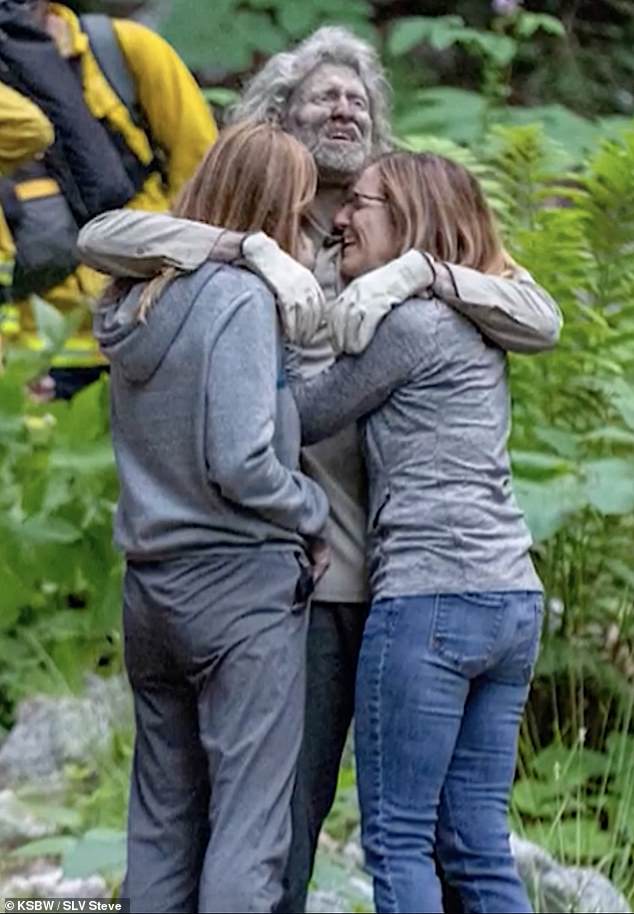 The moment Mr McClish reunited with his family on June 20 after disappearing on June 11