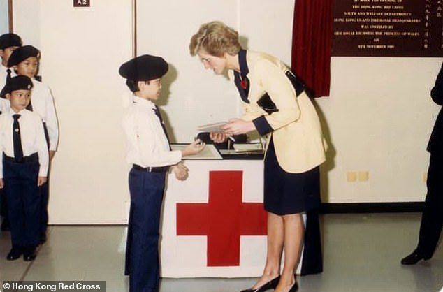 Pictured: Princess Diana visits the Hong Kong Red Cross in 1989