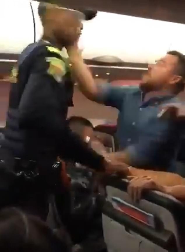 Carlos Quiñones, an officer with Colombia's National Police, was beaten by an alleged drunken passenger after he and his partner were called to extract the attacker and his brother from an Avianca plane