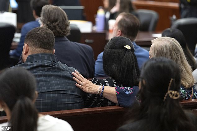 The Nungaray family are pictured comforting each other during Monday's hearing