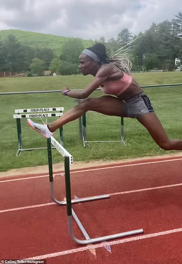 Telfer vows to return to the track to break 'all records'.  She was photographed last weekend