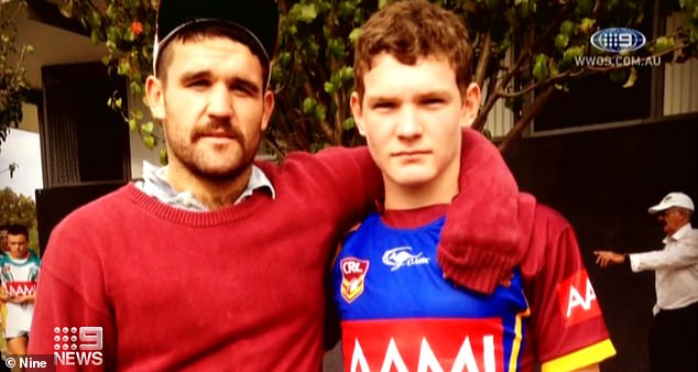 Jarred Martin (left), former Canberra Raiders under-20 player, taught Panthers star Liam (pictured right, as a teenager) how to tackle with intent