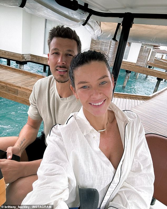 The Bachelor star, 36, shared a photo gallery from her 'engagement moon' with fiancé, Swiss footballer Benjamin Siegrist, in the Maldives