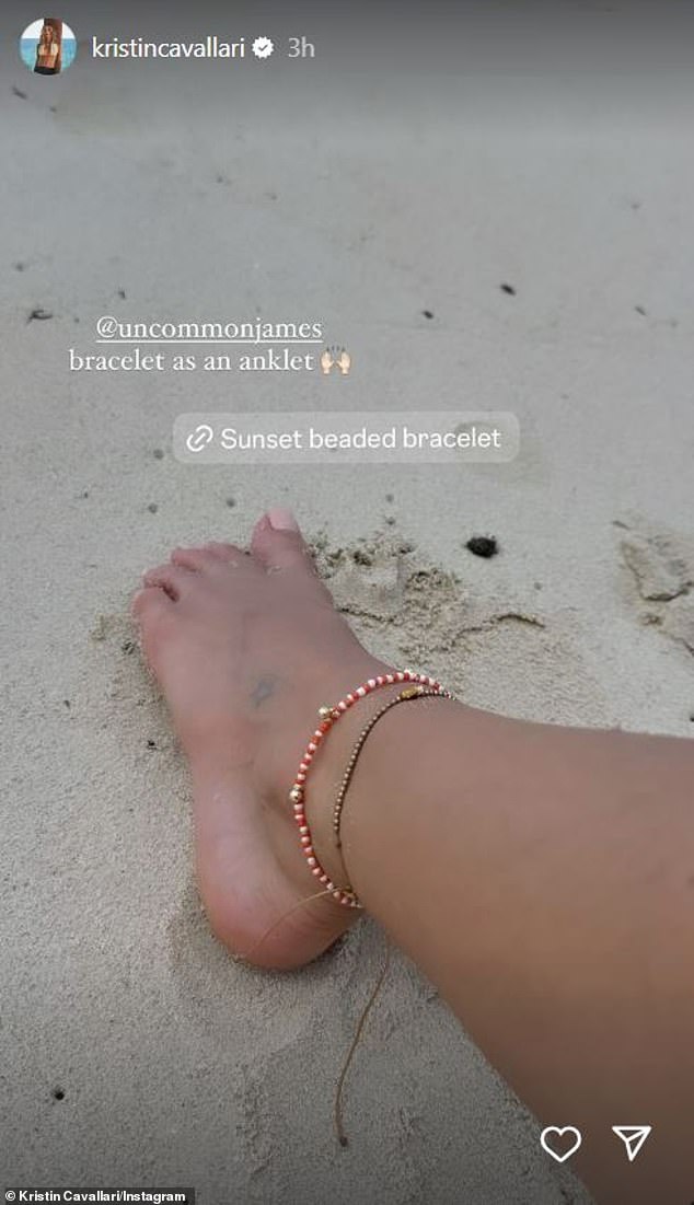Kristin took the opportunity to promote her jewelry brand Uncommon James