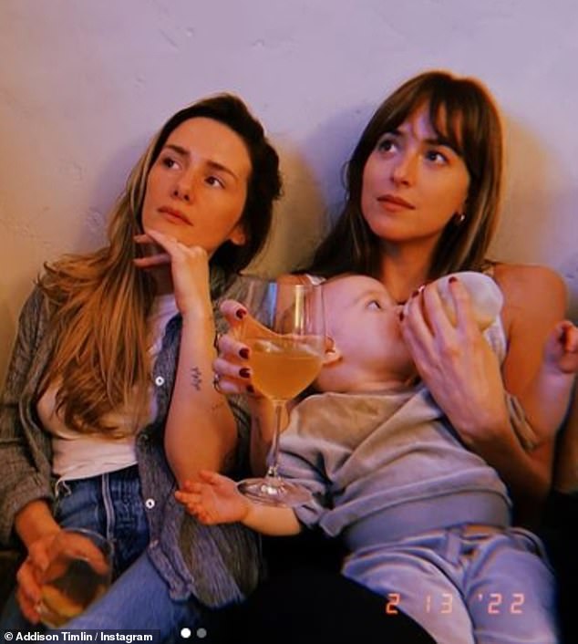 In 2018, Dakota was chosen as godmother to Jeremy's unborn daughter with Addison, and the actress was rumored to have hosted the star's baby shower.