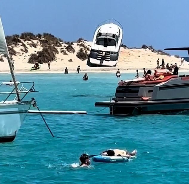 Speculation suggests that the ship had to be traveling at a speed of 35 knots to crash into the sand dunes in this way.