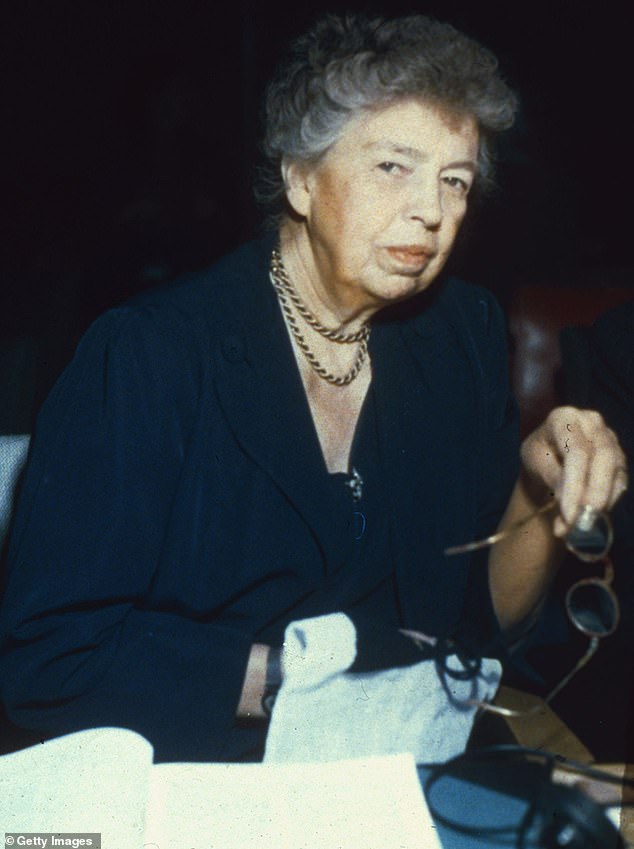 Former first lady Eleanor Roosevelt in 1960. President Franklin Roosevelt's wife died in 1962