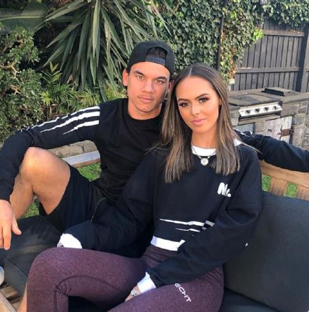 The sighting comes after her AFL star ex Daniel Rioli announced his engagement to glamorous girlfriend Paris Lawrence.  In the photo: Mia and Daniel in 2019