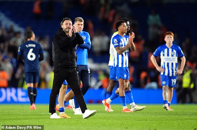 De Zerbi left Brighton after two years at the end of the Premier League season