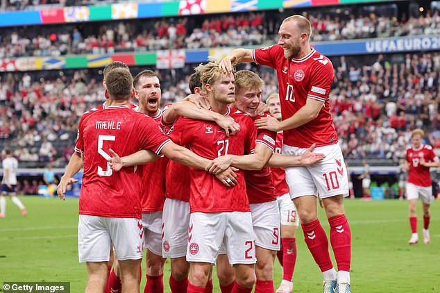Denmark quickly shot back with a wonder goal from Sporting Lisbon striker Morten Hjulmand
