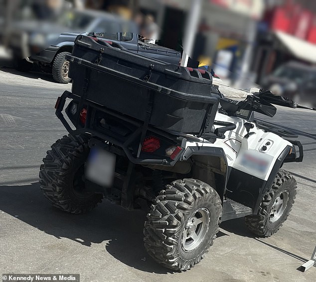 Pictured: the £125 quad bike Holly had used to explore the island before the horror strike on the third day of her holiday