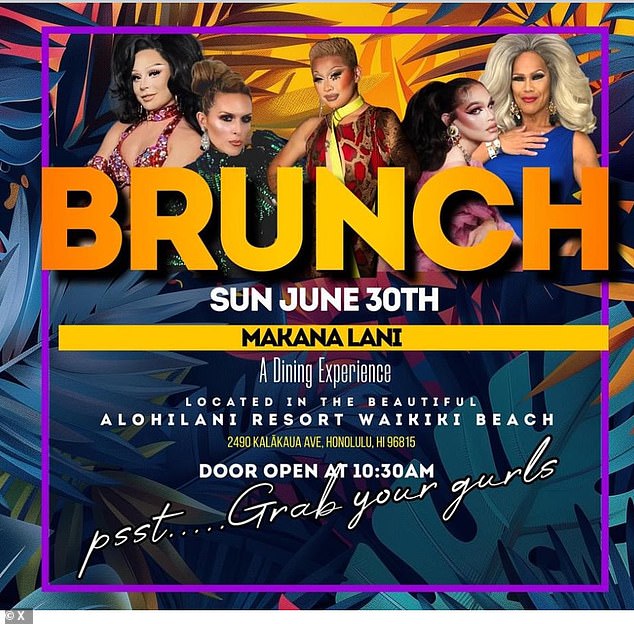 The artists were at the hotel to take part in a brunch celebrating Pride month