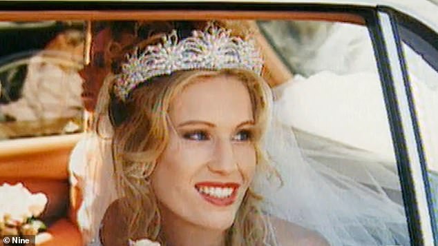 Corrina Marr is pictured on her wedding day.  Her husband Robert discovered her body