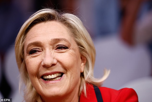 Marine Le Pen at an RN press conference on June 24, 2024, ahead of the parliamentary elections