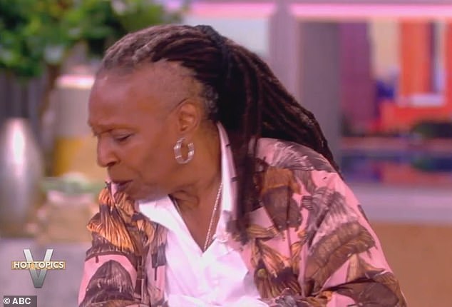 The Sister Act star imitated spitting on the ground in disgust live on air after saying 