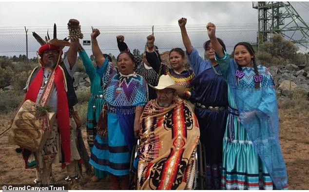 The Havasupai Tribe protested the Pinyon Plain Mine, saying it would pollute local drinking water and harm their religious sites