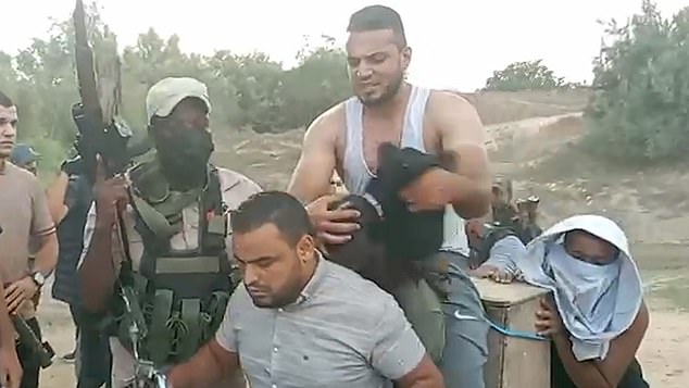 Sickening footage shows the moment Israeli hostage Noa was seized by Hamas on October 7 and driven to Gaza on the back of a motorcycle (photo)