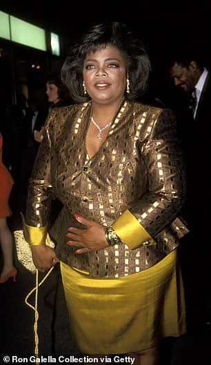 Throughout her decades-long weight-loss journey, Oprah has never shied away from discussing her problems in public.  In the photo: in 1992